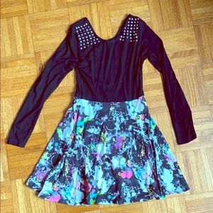 Rock n roll dress w silver studs